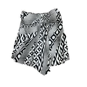 Women's Flowy Padded Short  Top Twist Front ‎ Strapless Medium/Large  Black